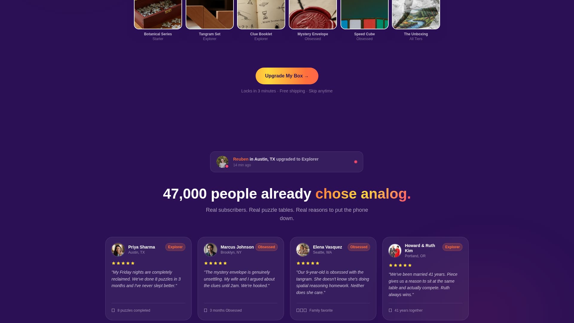 Subscription Box Services Pre-Launch & Coming Soon Website Template
