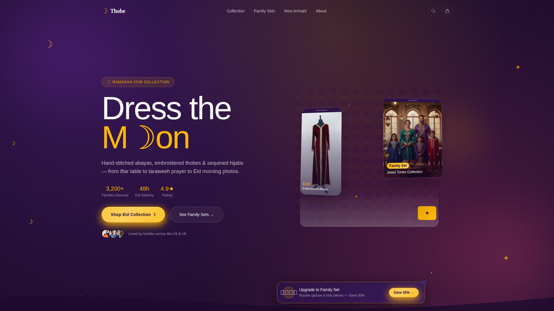 Thobe - Festive Modest Fashion Landing Page Template