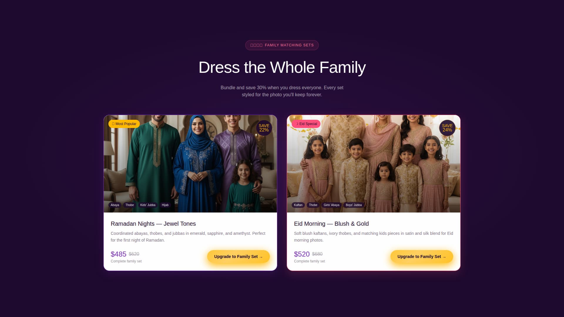 Thobe - Festive Modest Fashion Landing Page Template