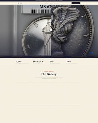 Specialist Coin & Numismatics Portfolio & Case Study Website Template