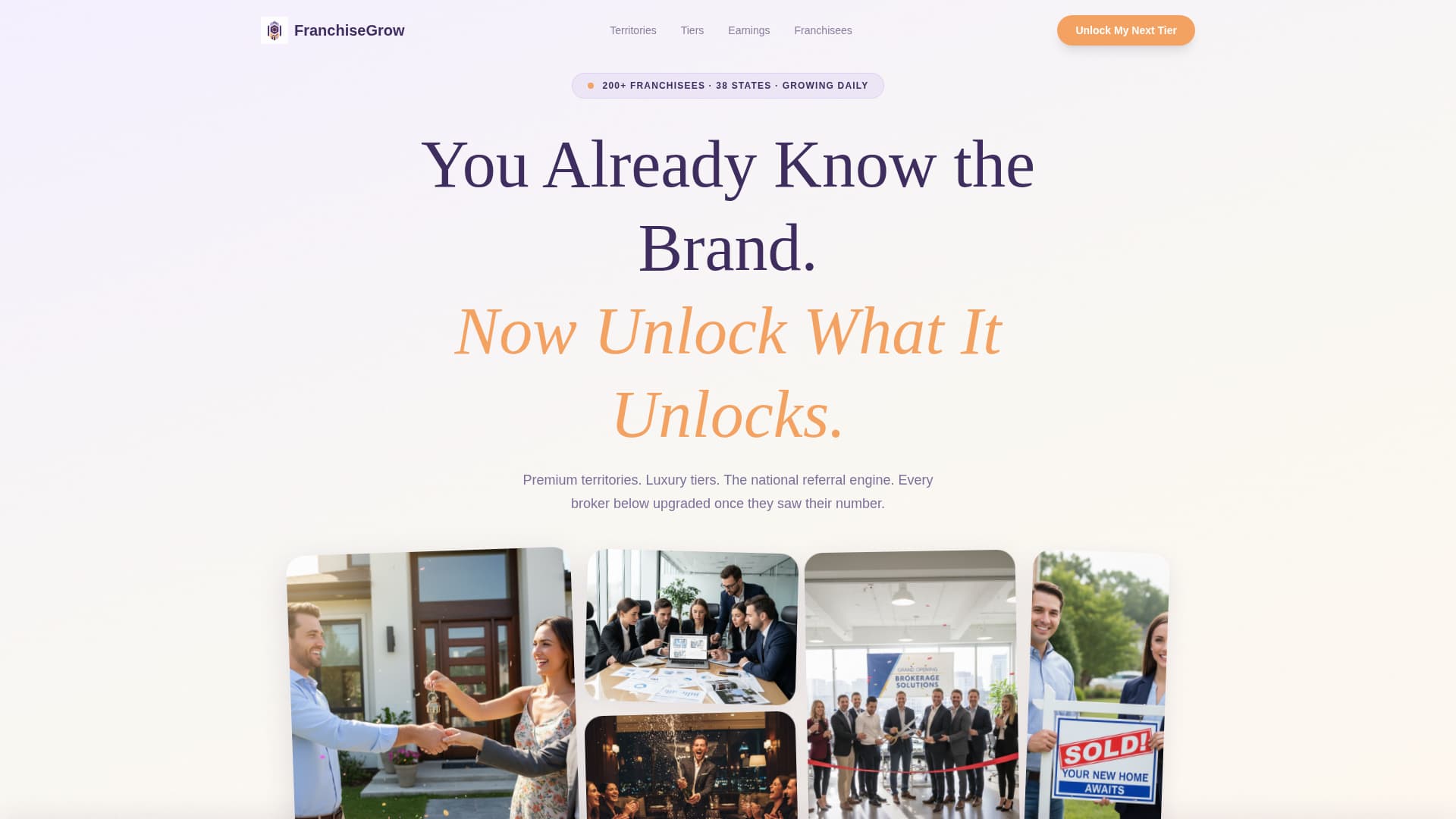 Franchisegrow - Playful Realty Landing Page Template