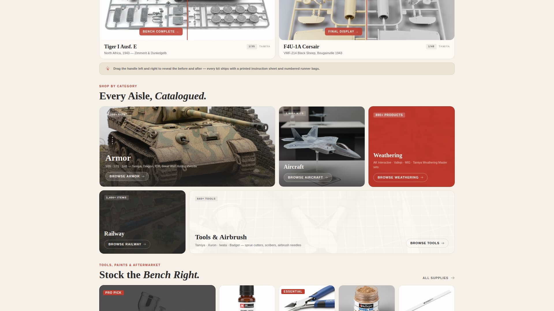 Hobby & Passion Supplies Professional Website Template