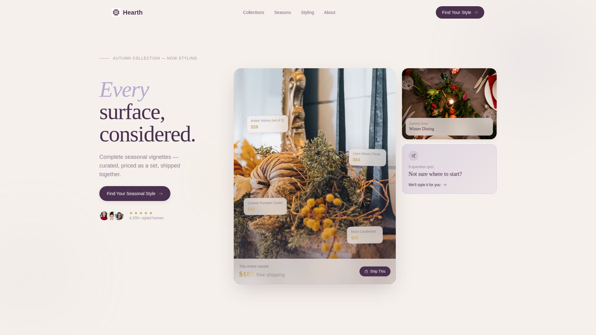 Specialist Home Décor & Lifestyle Professional Website Template