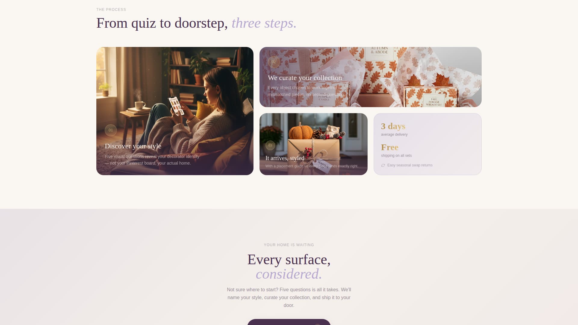 Specialist Home Décor & Lifestyle Professional Website Template