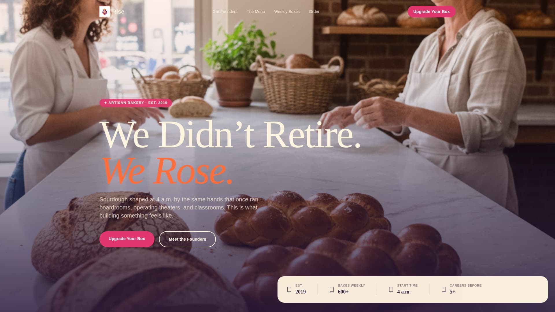 Proof — Handcrafted Sourdough Bakery Landing Page Template