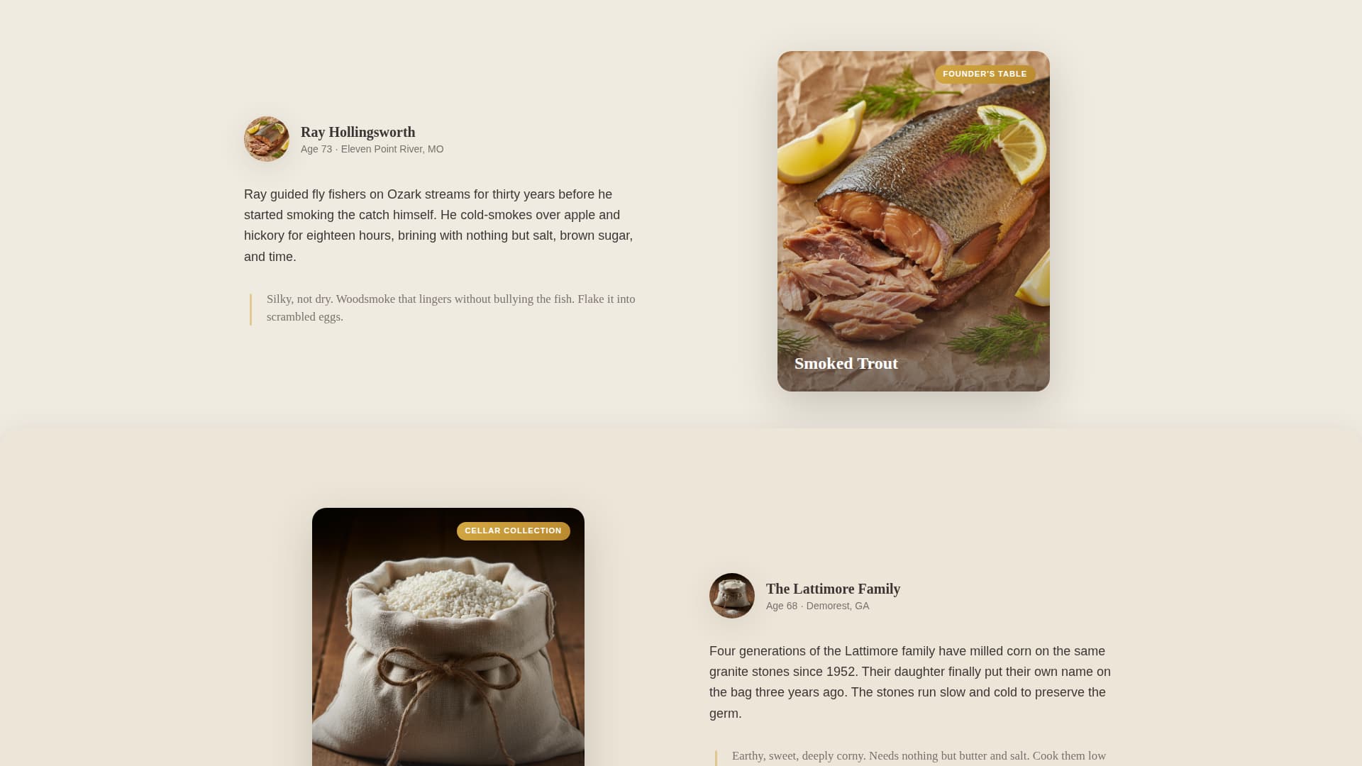 Harvest - Artisan Farmstead Landing Page Template