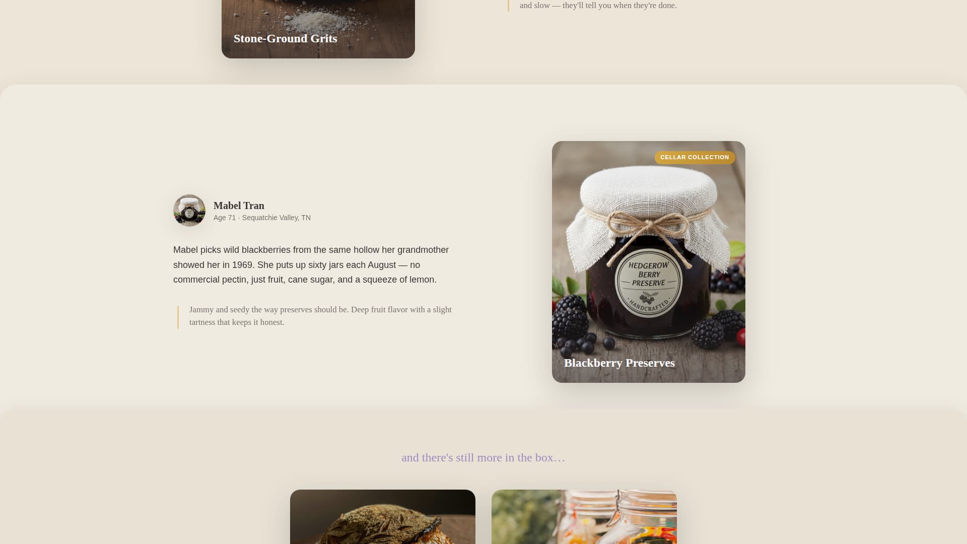 Harvest - Artisan Farmstead Landing Page Template