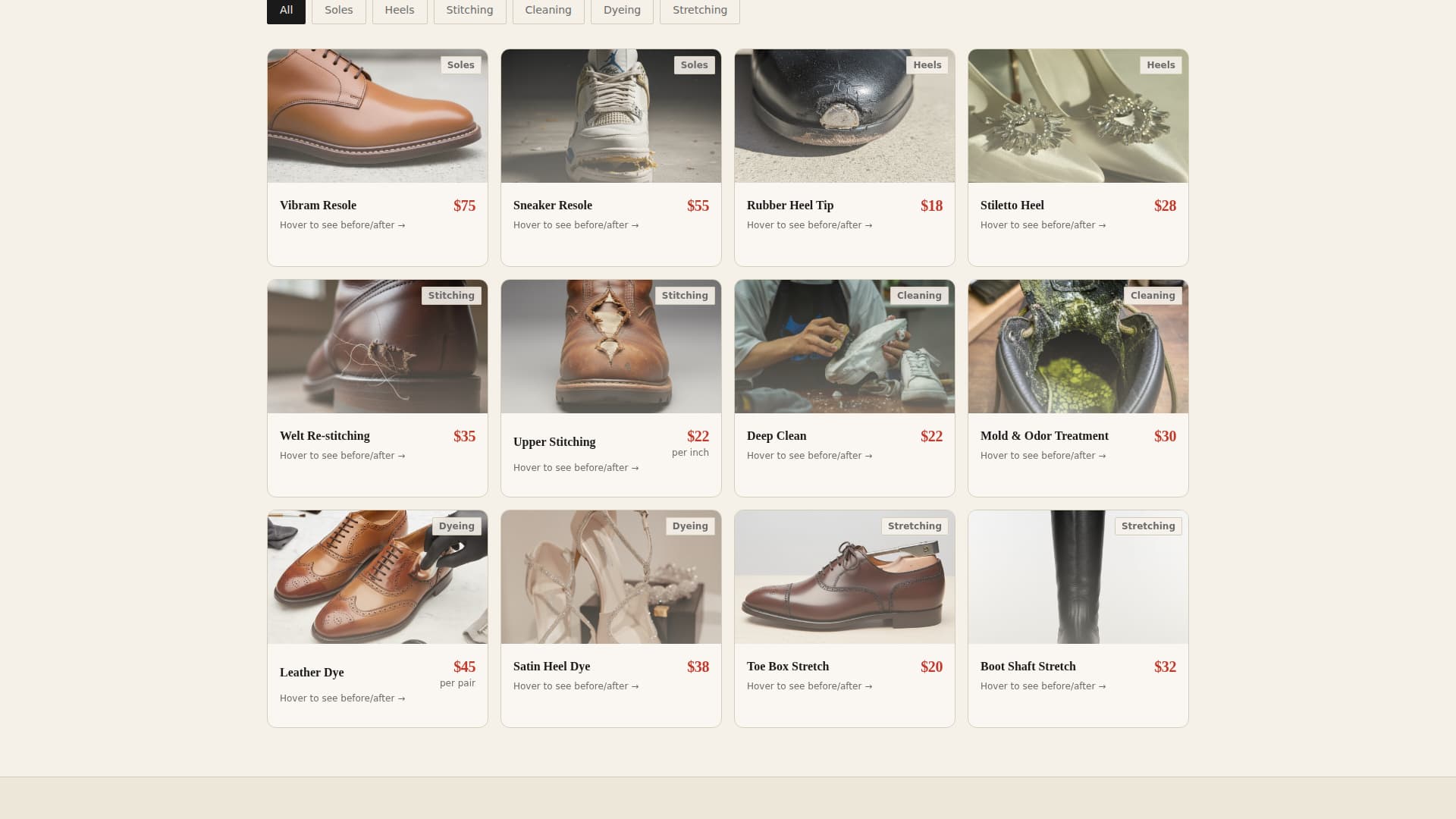 Local Brick & Mortar Business Appointment Booking Website Template