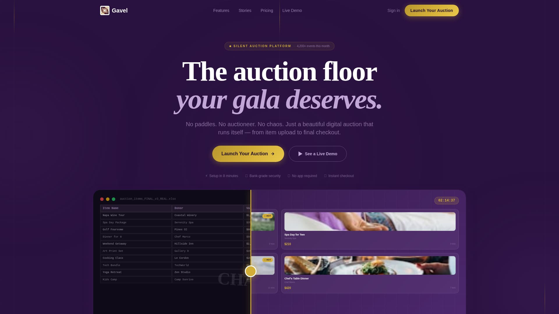 Premium Auction Platforms & Types Pre-Launch & Coming Soon Website Template