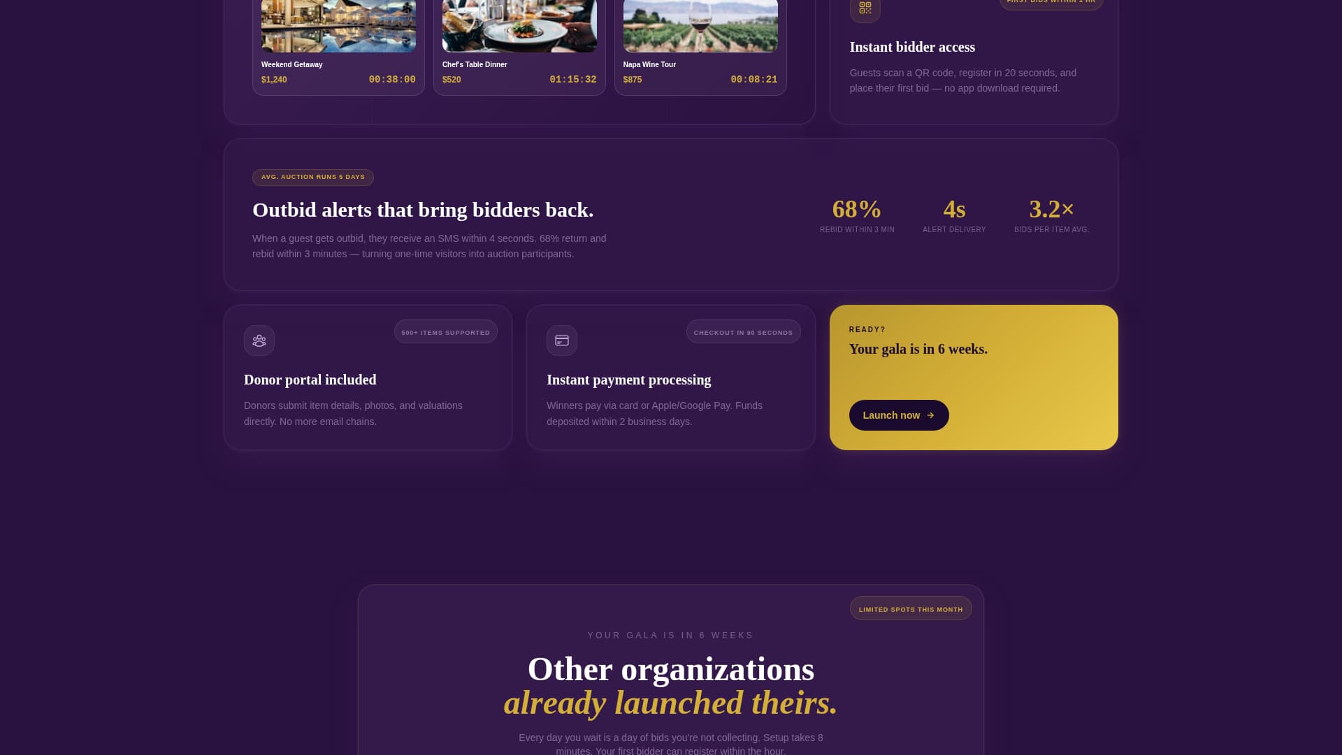 Premium Auction Platforms & Types Pre-Launch & Coming Soon Website Template