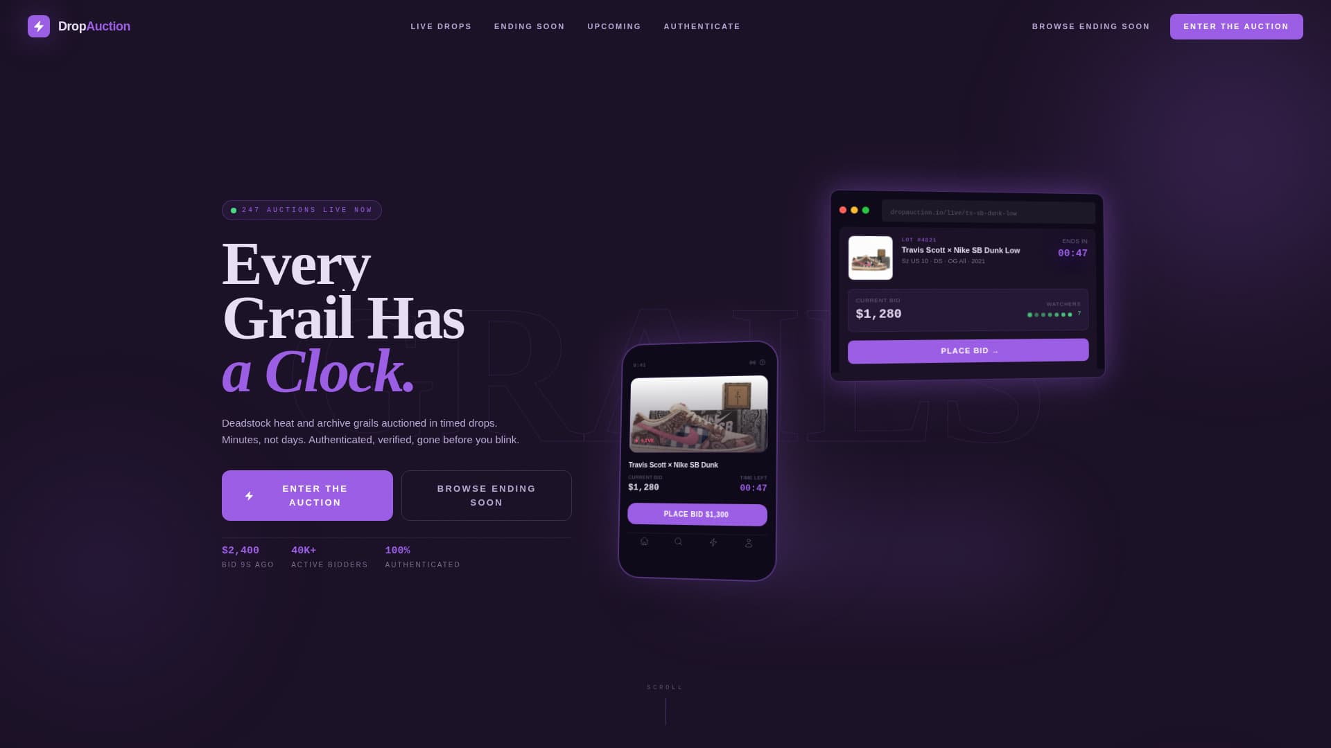 Certified Auction Platforms & Types Pre-Launch & Coming Soon Website Template