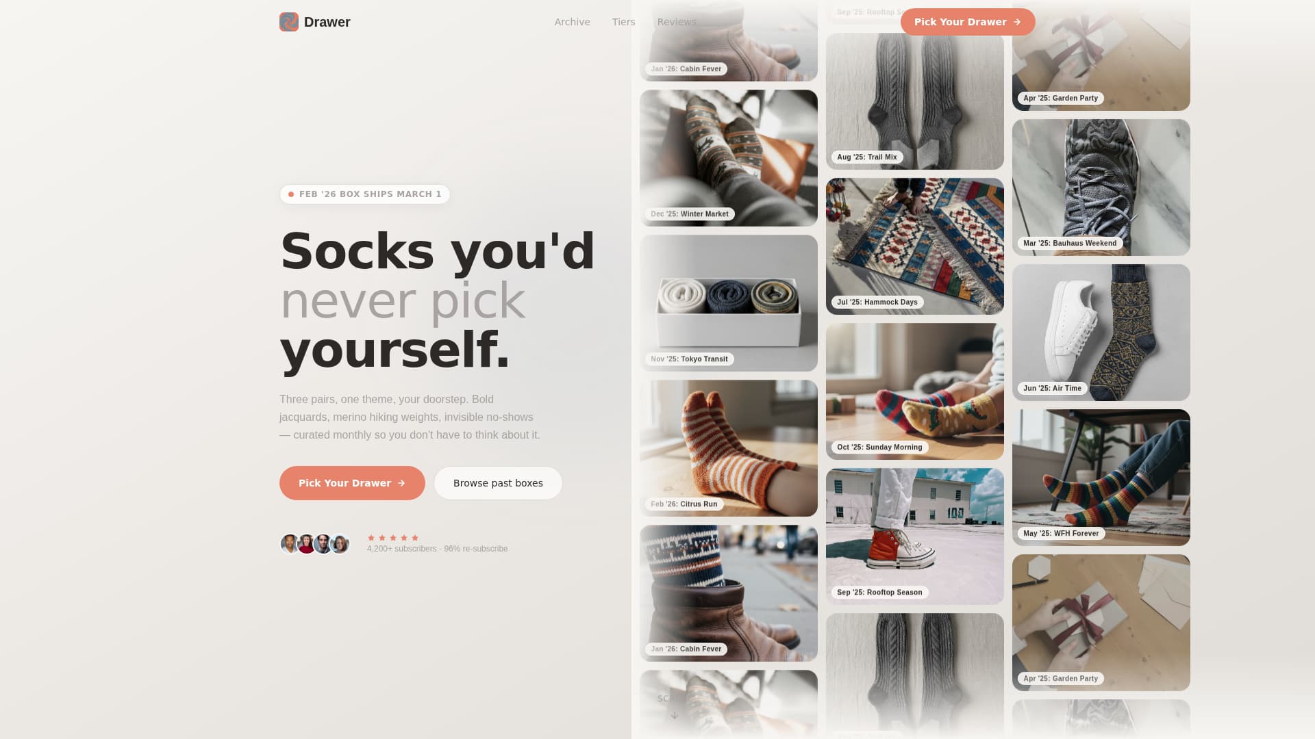 Complete Subscription Box Services Pricing & Packages Website Template