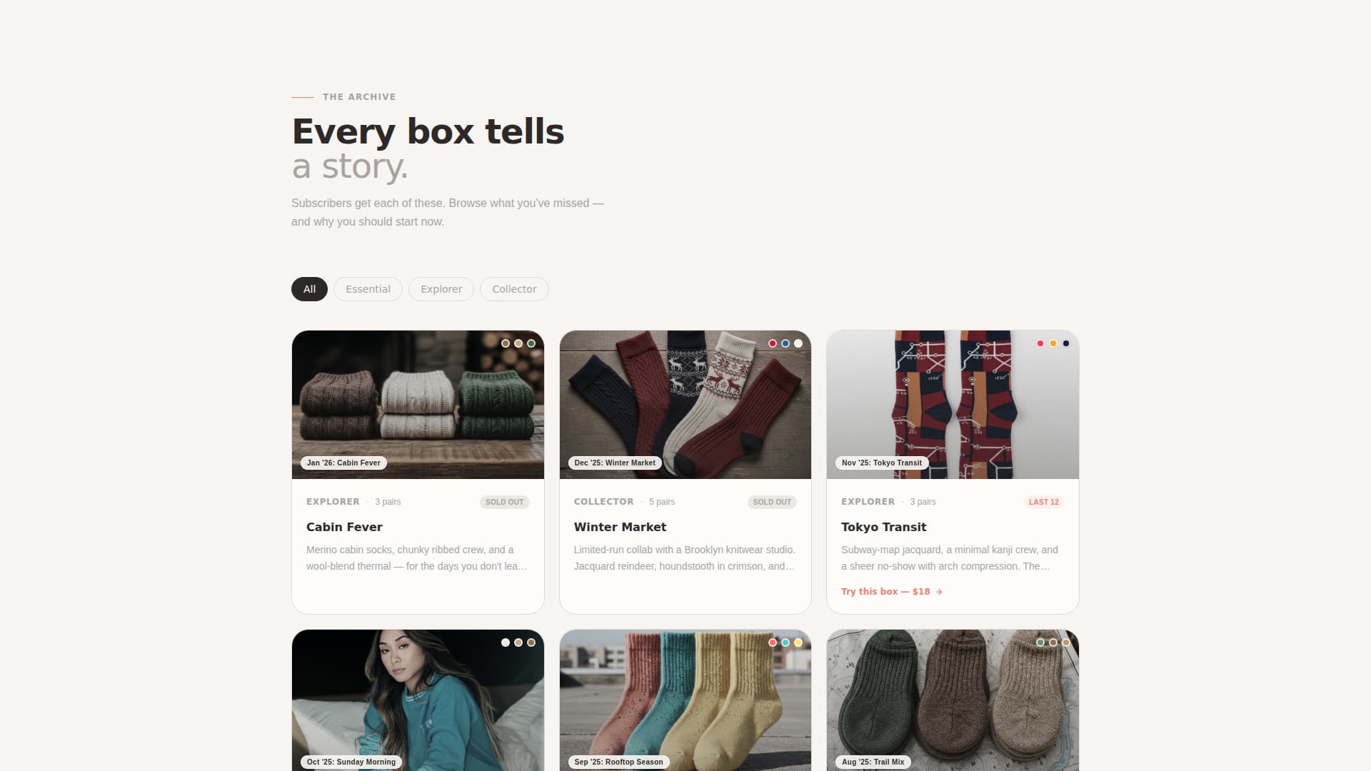 Complete Subscription Box Services Pricing & Packages Website Template