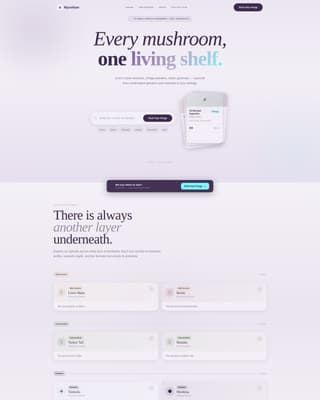 Mycelium - Curated Mushroom Landing Page Template