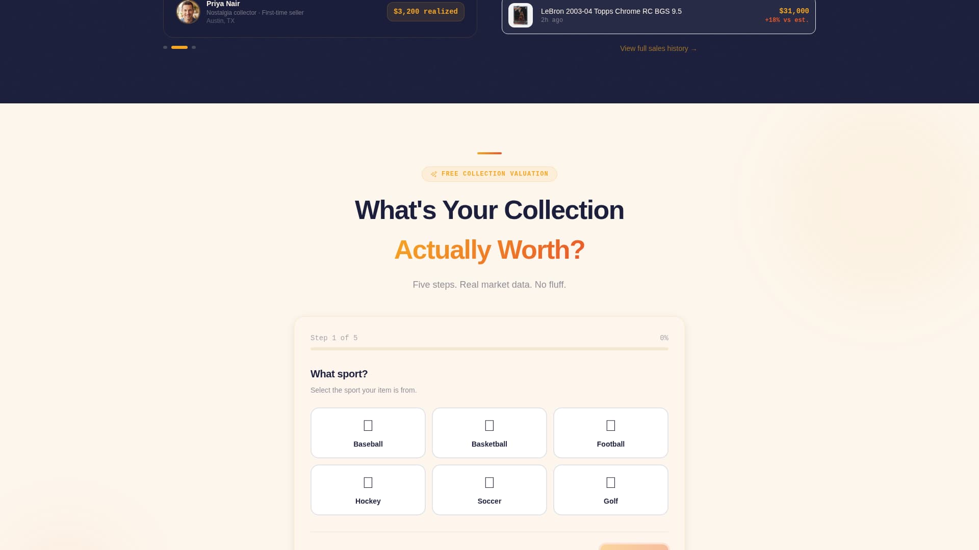 Grail - Elite Memorabilia Landing Page Template