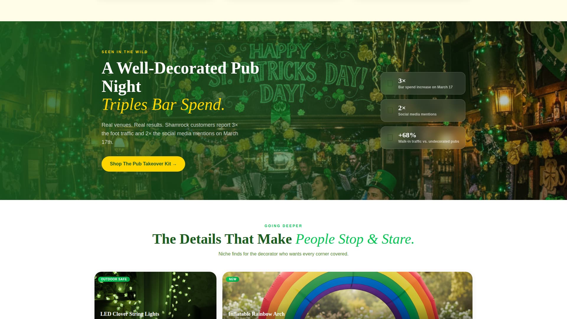 St. Patrick's Day Business Pre-Launch & Coming Soon Website Template