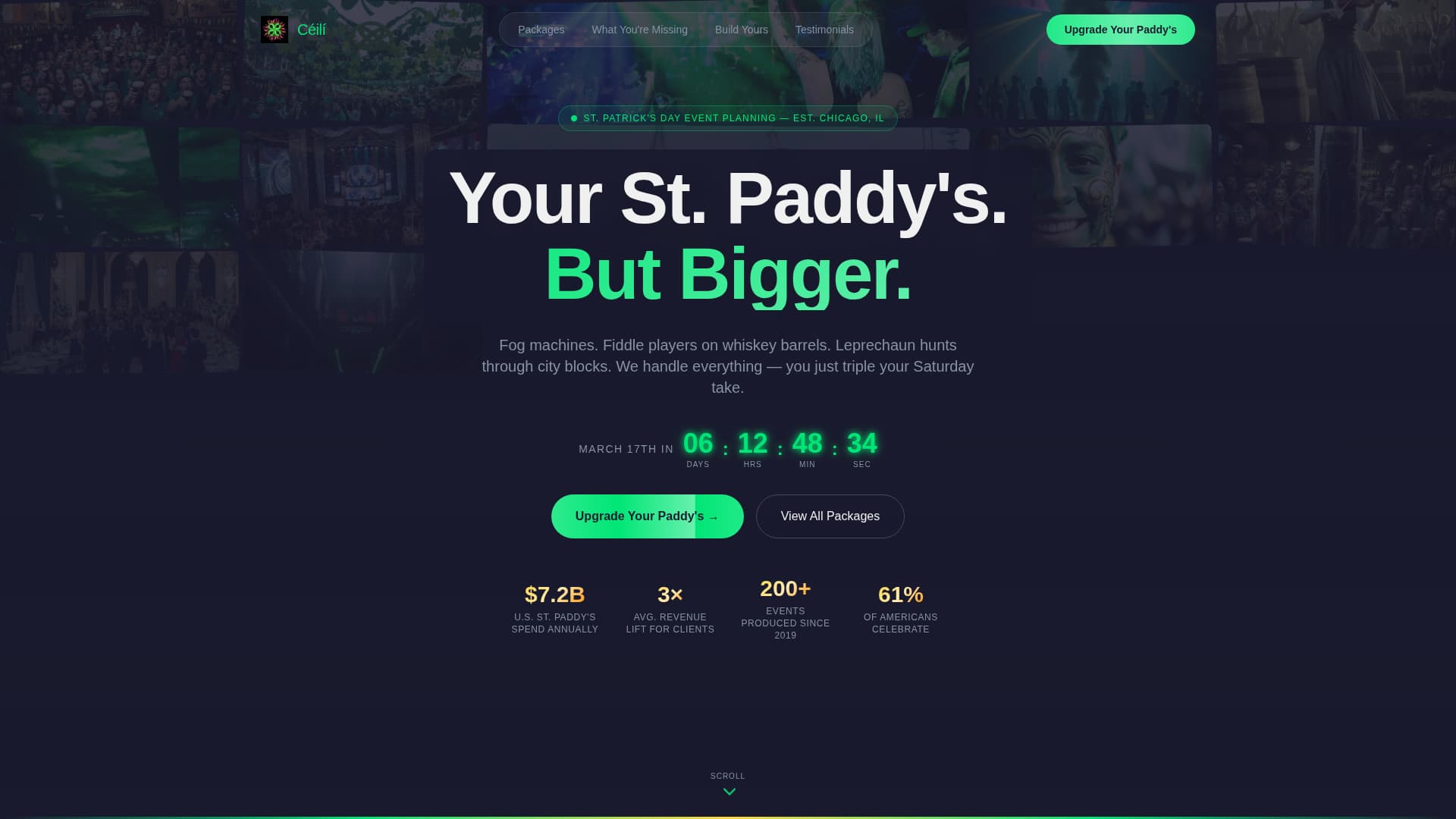 Specialist St. Patrick's Day Business Pre-Launch & Coming Soon Website Template