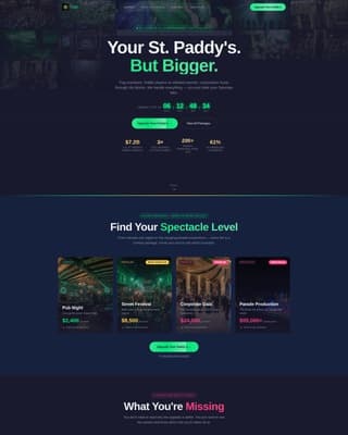 Specialist St. Patrick's Day Business Pre-Launch & Coming Soon Website Template