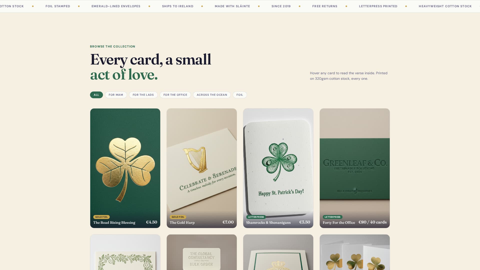 St. Patrick's Day Business Professional Website Template