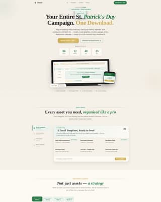 Advanced St. Patrick's Day Business Professional Website Template