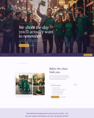 Specialist St. Patrick's Day Business Appointment Booking Website Template