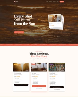 Shutter - Vivid Photography Landing Page Template