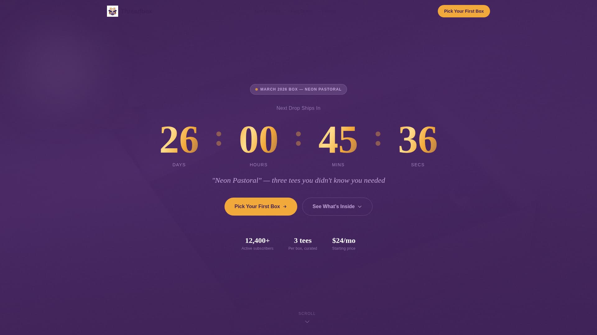 Subscription Box Services Pre-Launch & Coming Soon Website Template