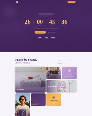 Subscription Box Services Pre-Launch & Coming Soon Website Template