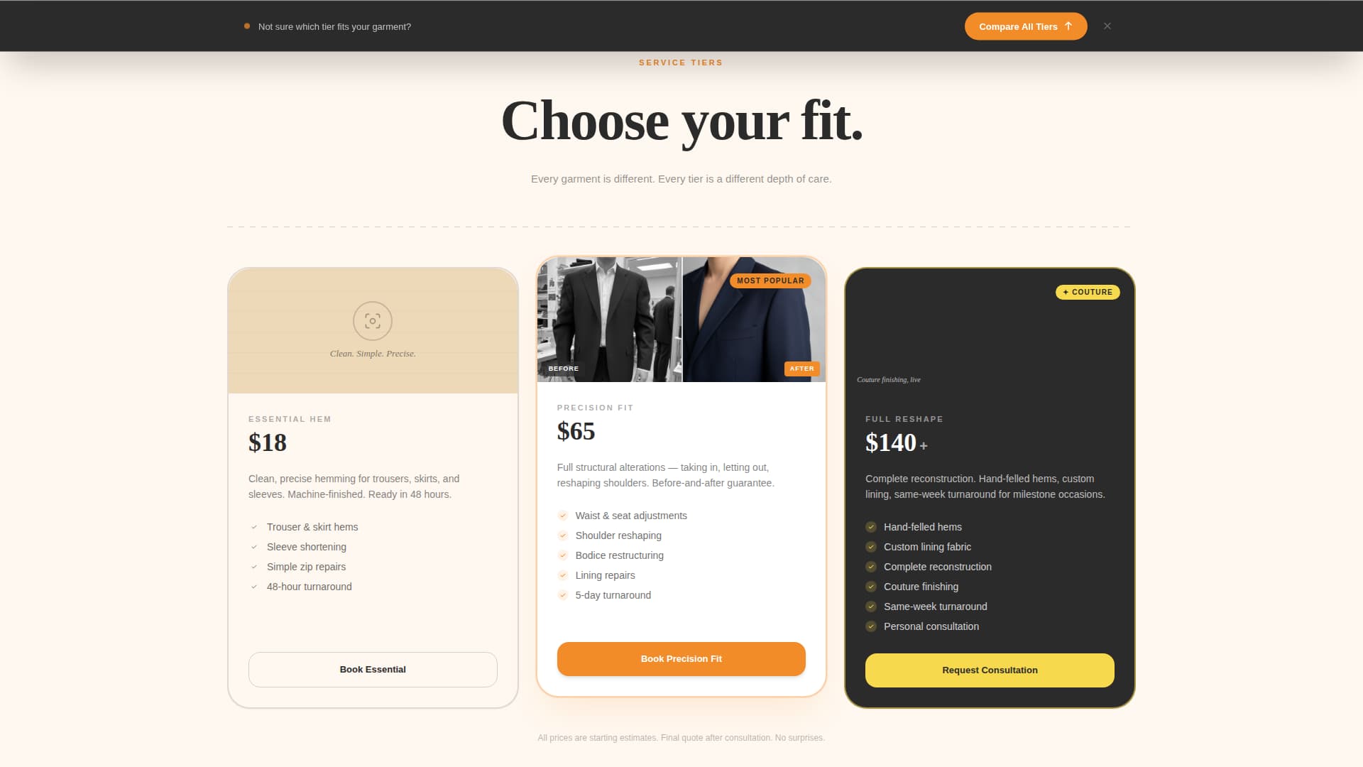 Local Brick & Mortar Business Appointment Booking Website Template