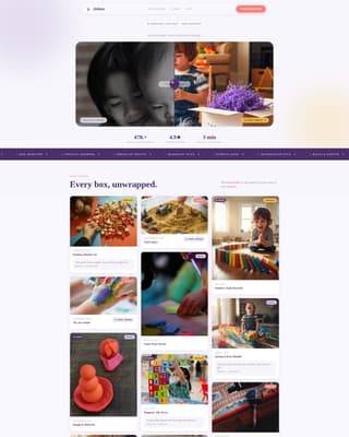 Local Subscription Box Services Pricing & Packages Website Template