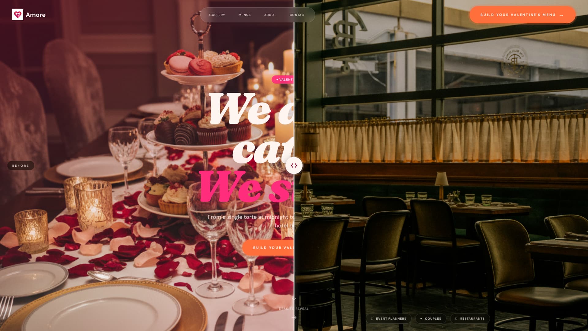 Amore - Irresistible Catering Landing Page Template