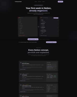 Workspace - Structured Notion Landing Page Template