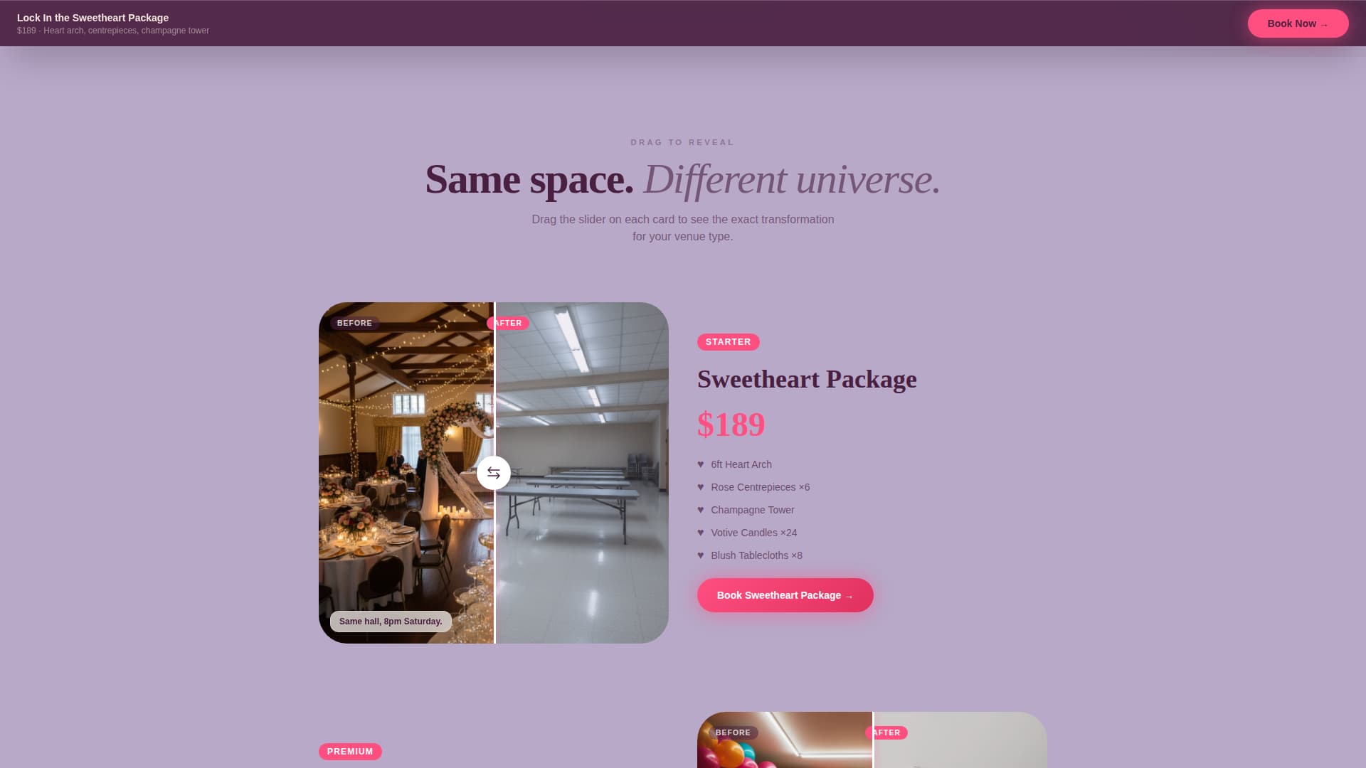 Amour - Enchanting Valentines Landing Page Template