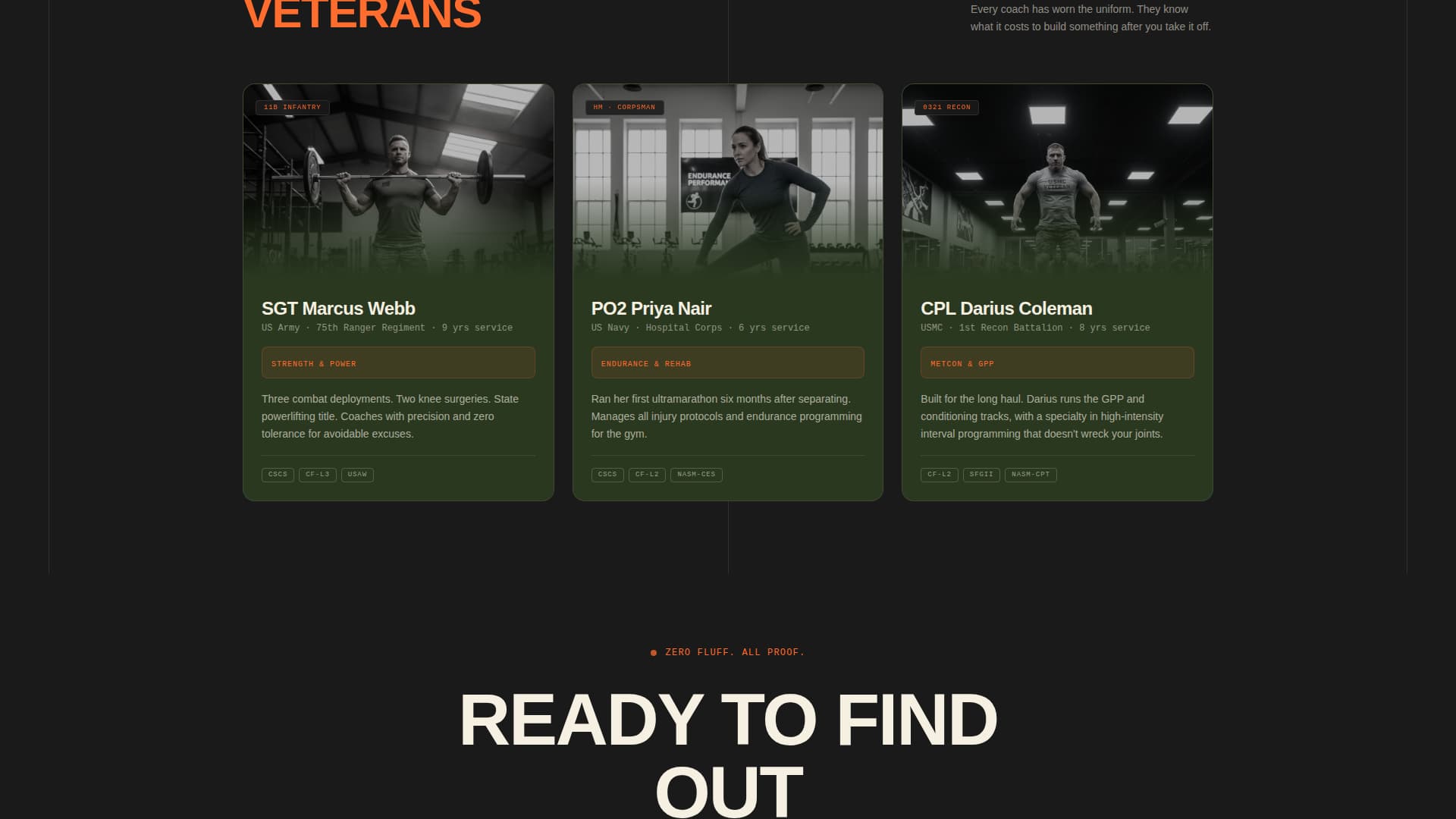Cadence - Battlehardened Fitness Landing Page Template