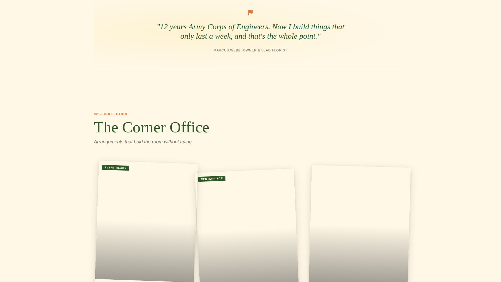 Bloom - Veteranowned Florist Landing Page Template