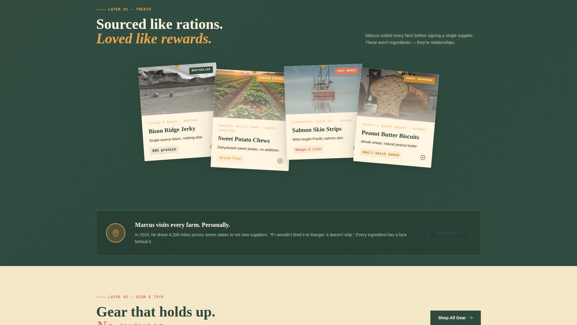 Muster - Veteranowned Petshop Landing Page Template