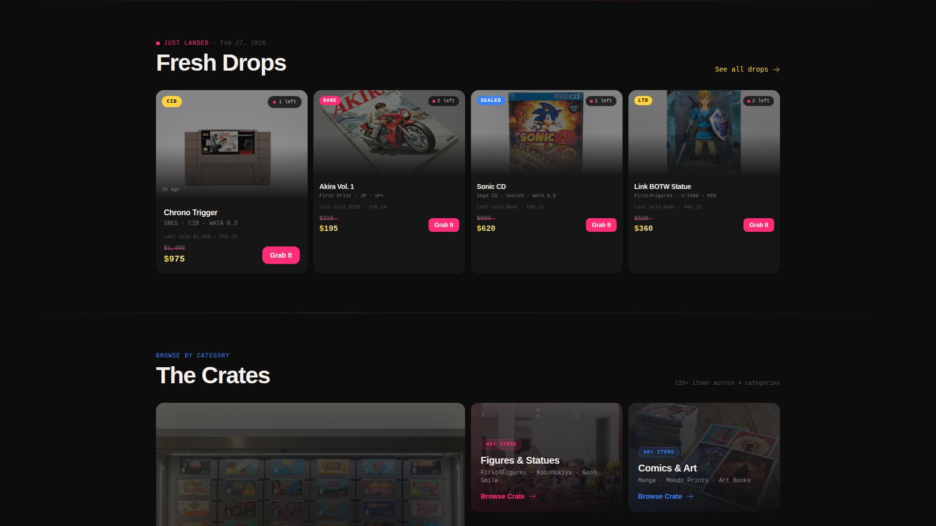 Loot - Electrifying Collectibles Landing Page Template
