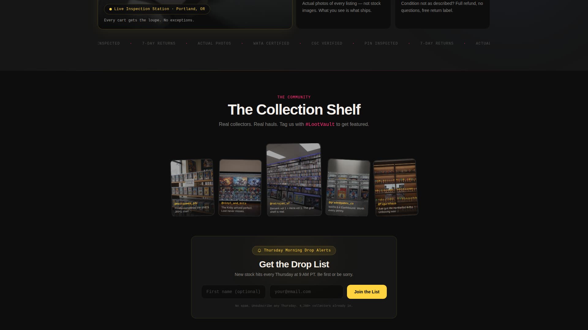 Loot - Electrifying Collectibles Landing Page Template
