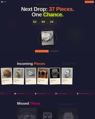 Tick - Rare Vintagewatch Landing Page Template