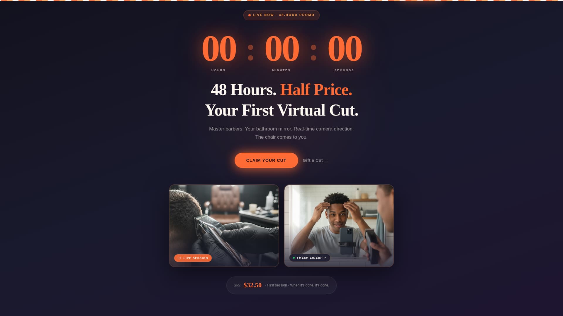 Fade - Urgent Barbershop Landing Page Template