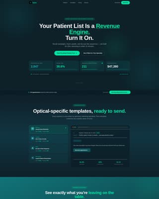 Expert Optometry Software Cost Estimator Website Template