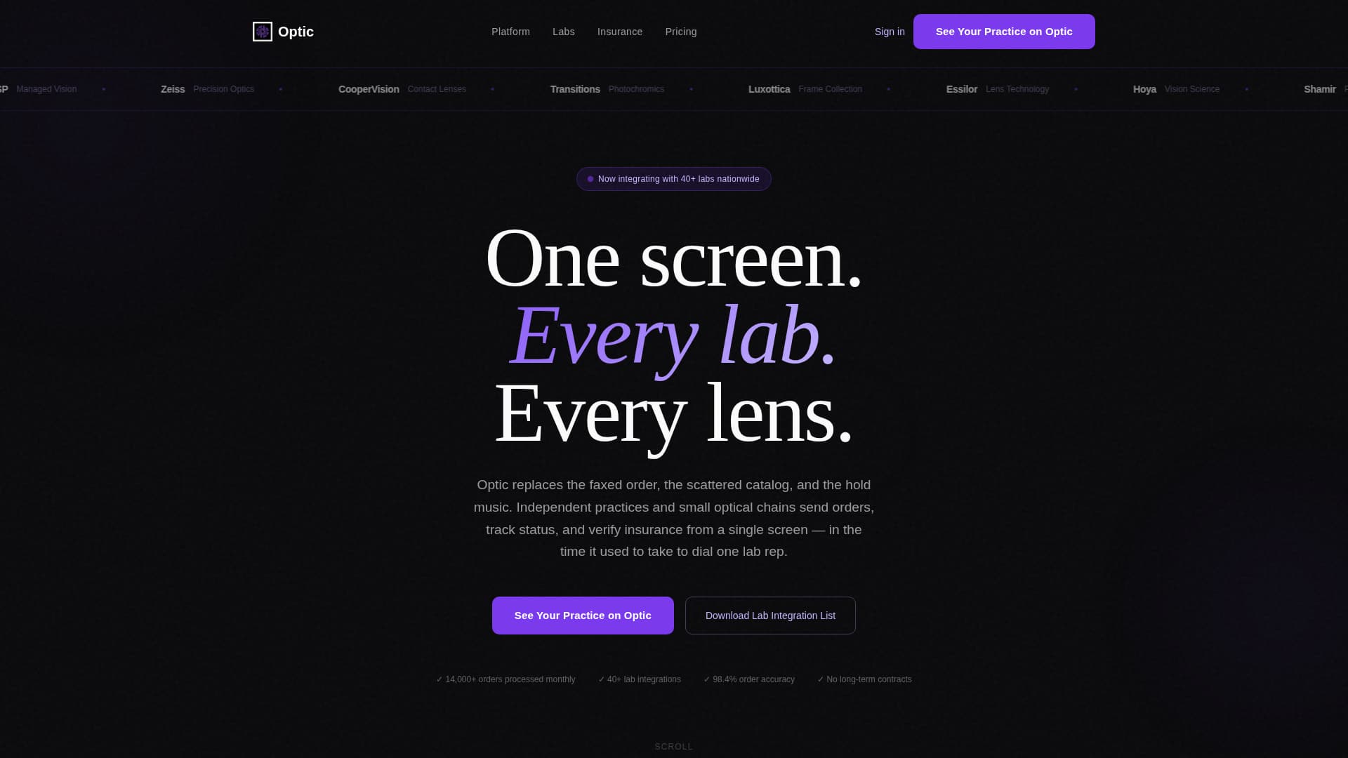Specialist Optometry Software Portfolio & Case Study Website Template