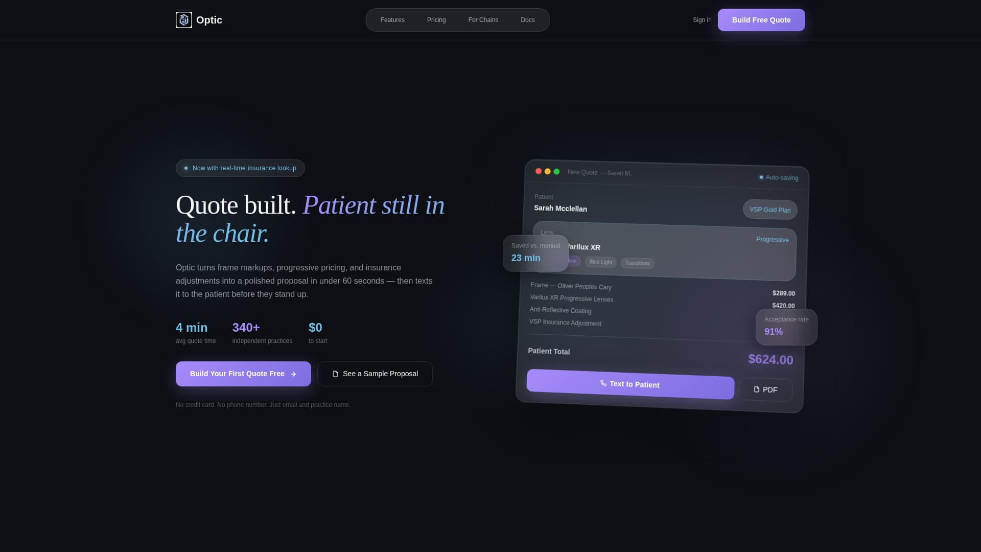 Premium Optometry Software Professional Website Template