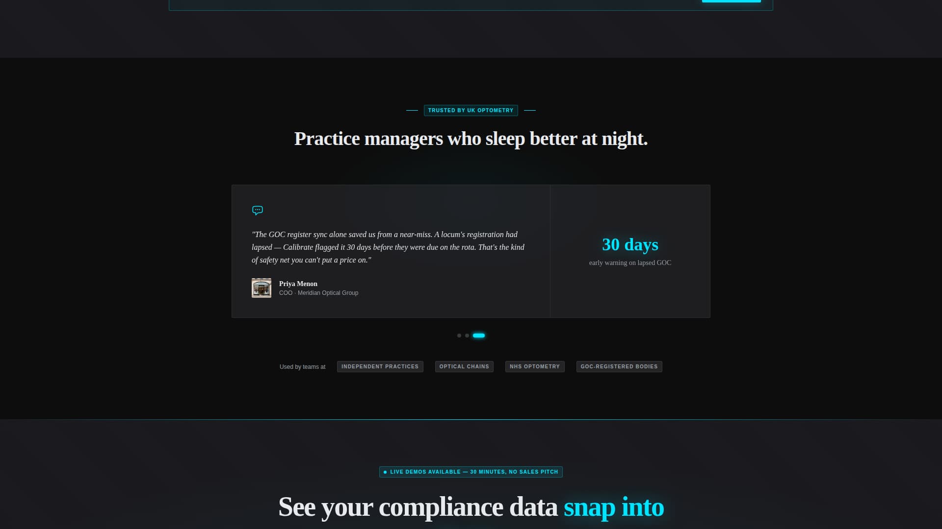 Optometry Software Privacy Policy & Terms Website Template