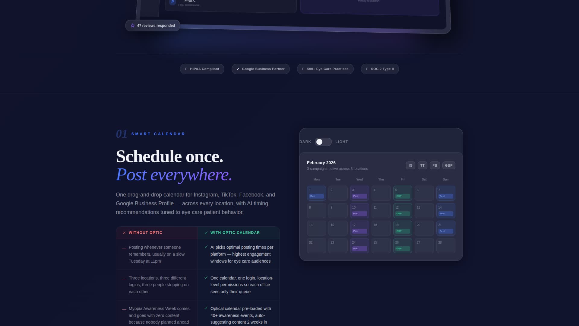 Local Optometry Software Professional Website Template