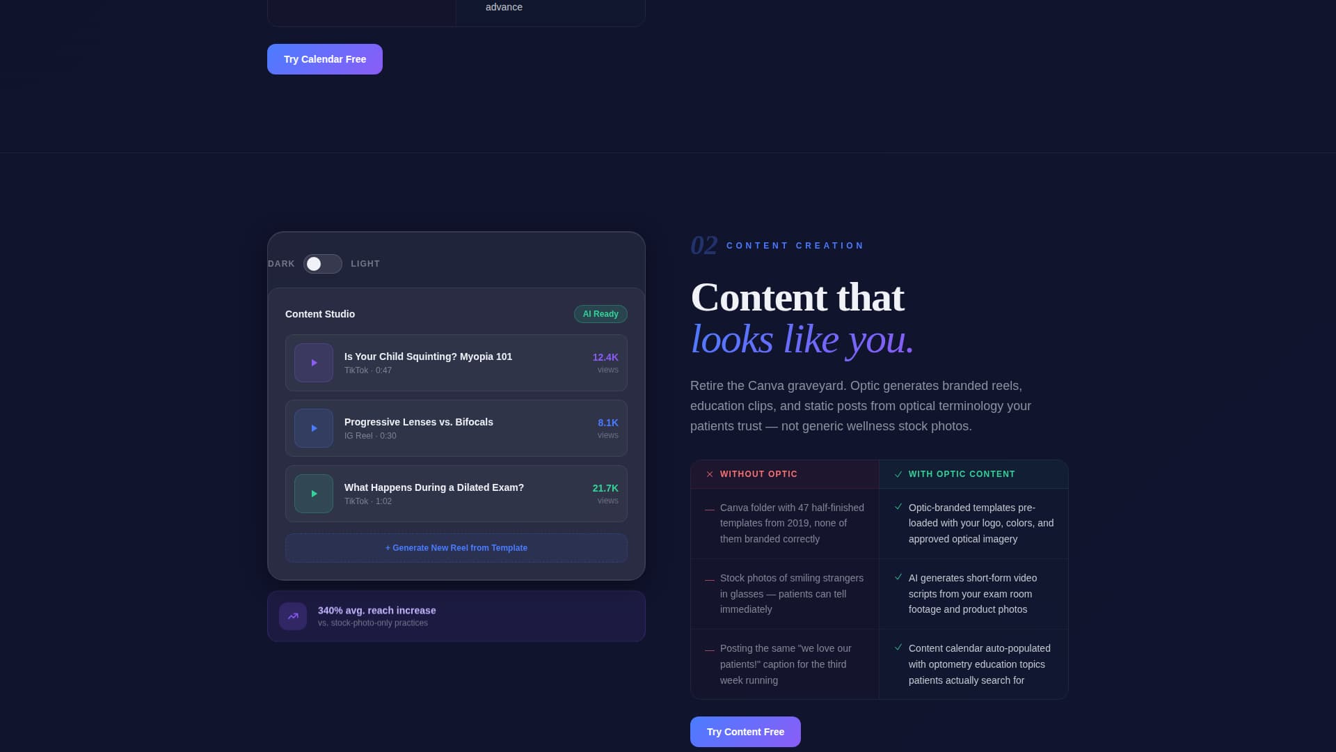 Local Optometry Software Professional Website Template