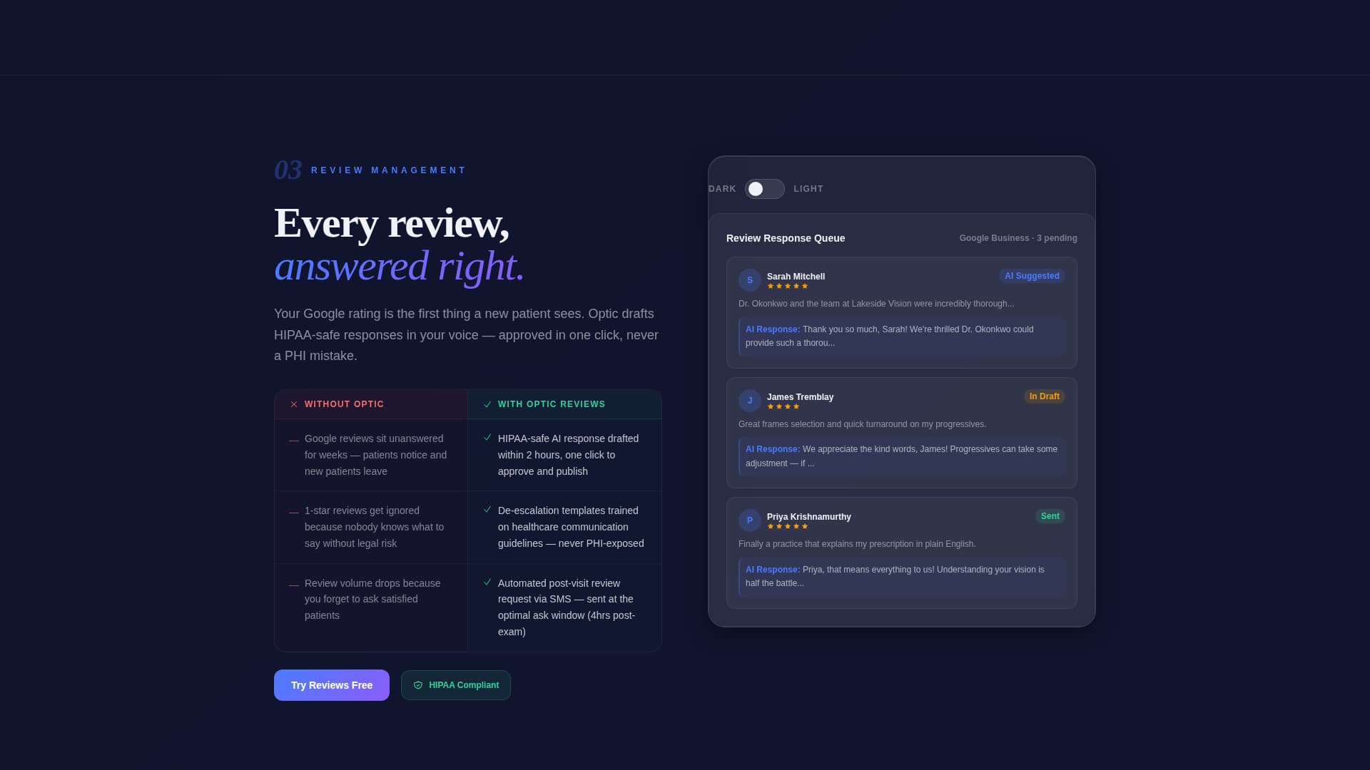 Local Optometry Software Professional Website Template