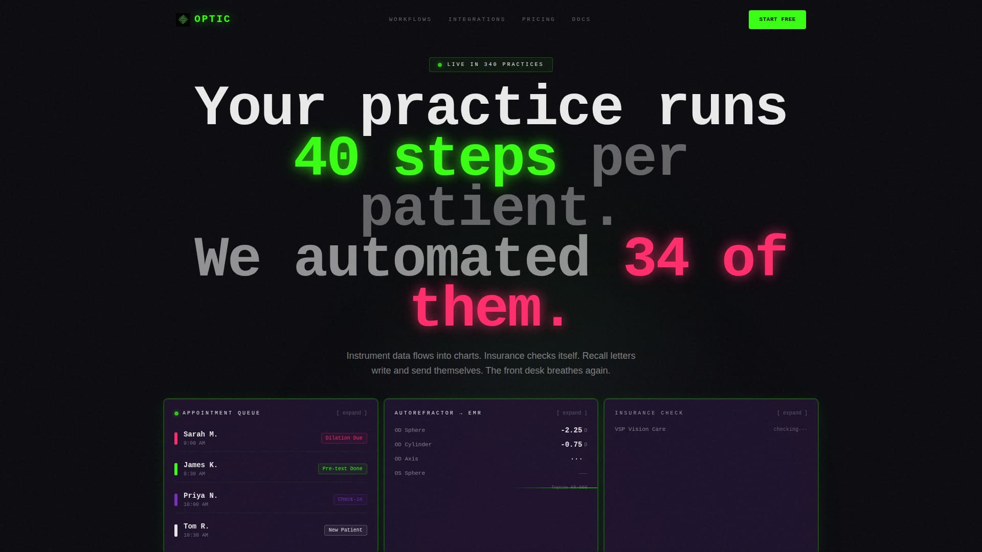 Optometry Software Portfolio & Case Study Website Template