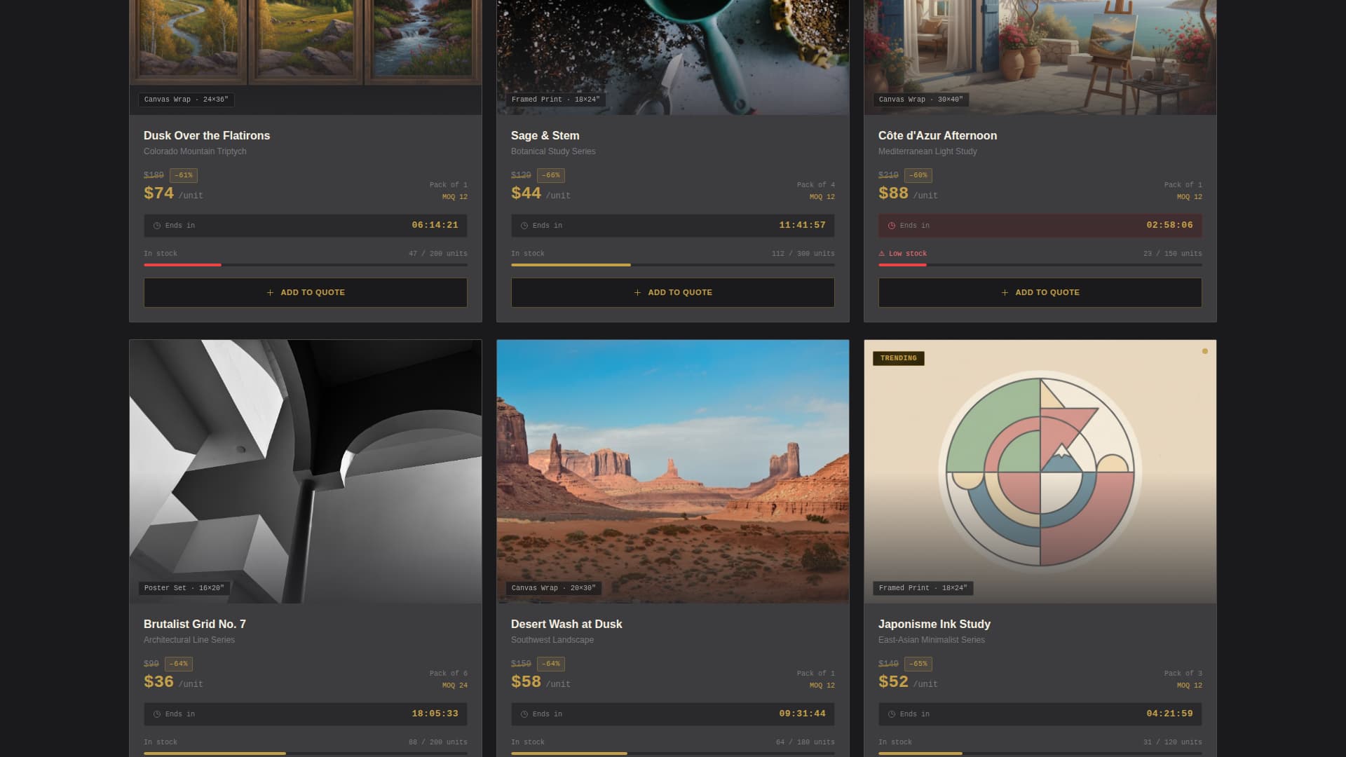 Stockwall - Wholesale Wallart Landing Page Template