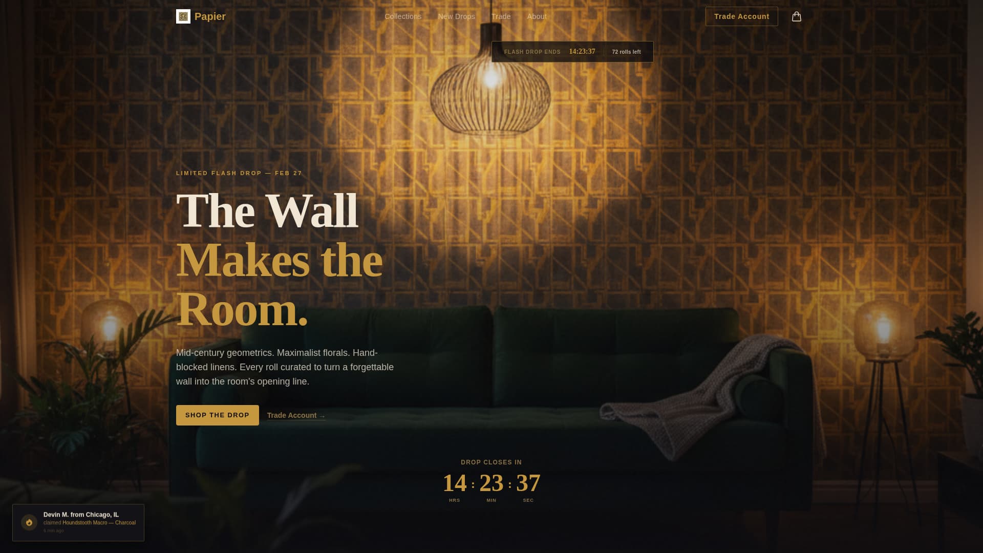 Advanced Home Décor & Lifestyle Pre-Launch & Coming Soon Website Template
